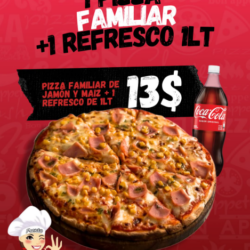 Pizza Familiar de 42Cm + Bebida 1 Lt
